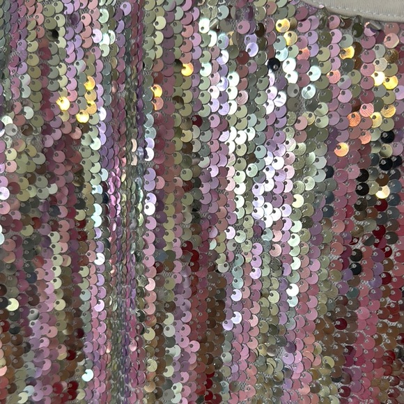 Sequin Mini Dress in Silver and Pink - Picture 4 of 5